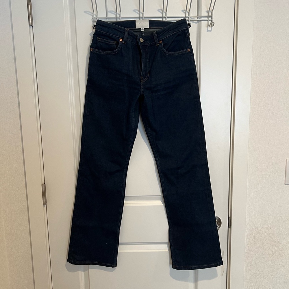Reformation Women's Elton Mid Rise Stretch Straight Jeans